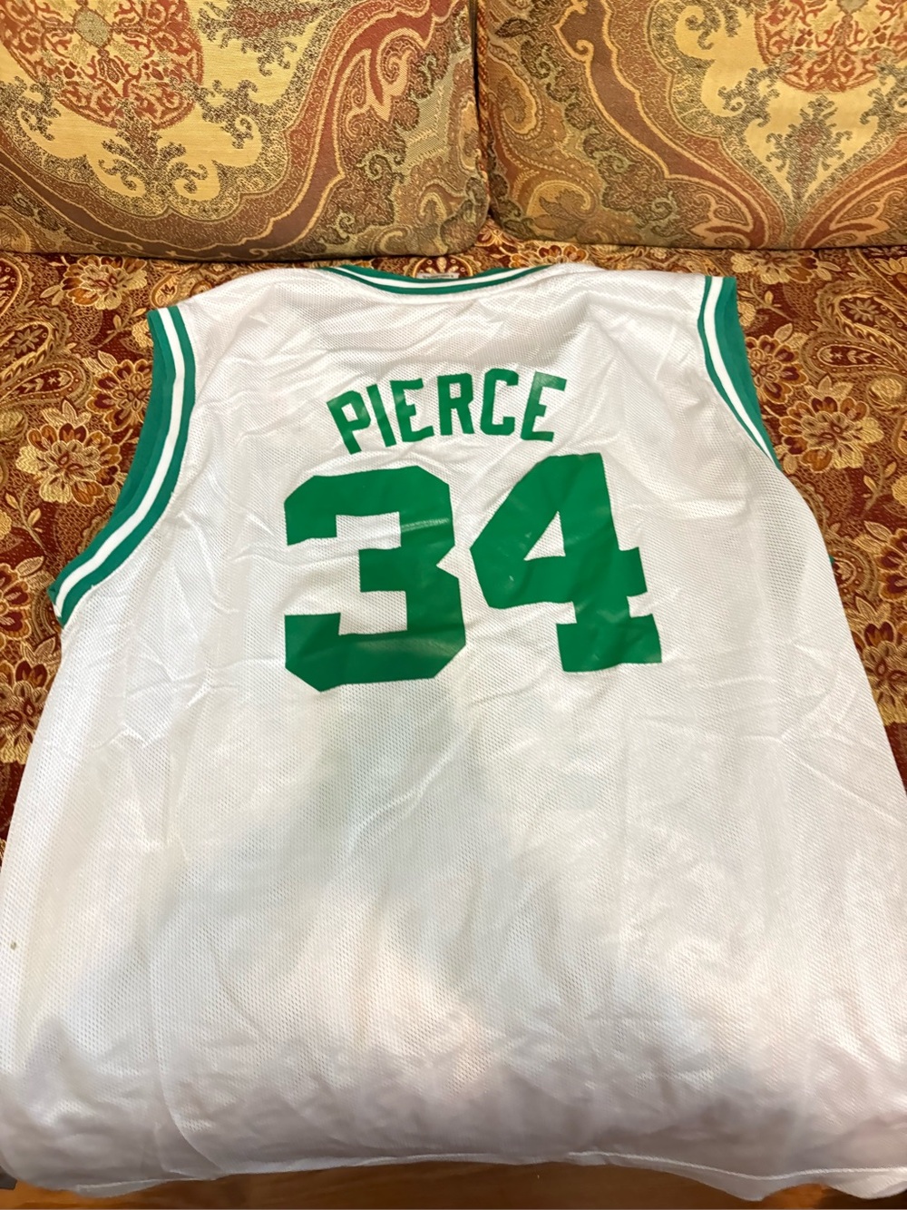 Authentic Vintage Reebok NBA Boston Celtics Paul Pierce White Jersey *Real*